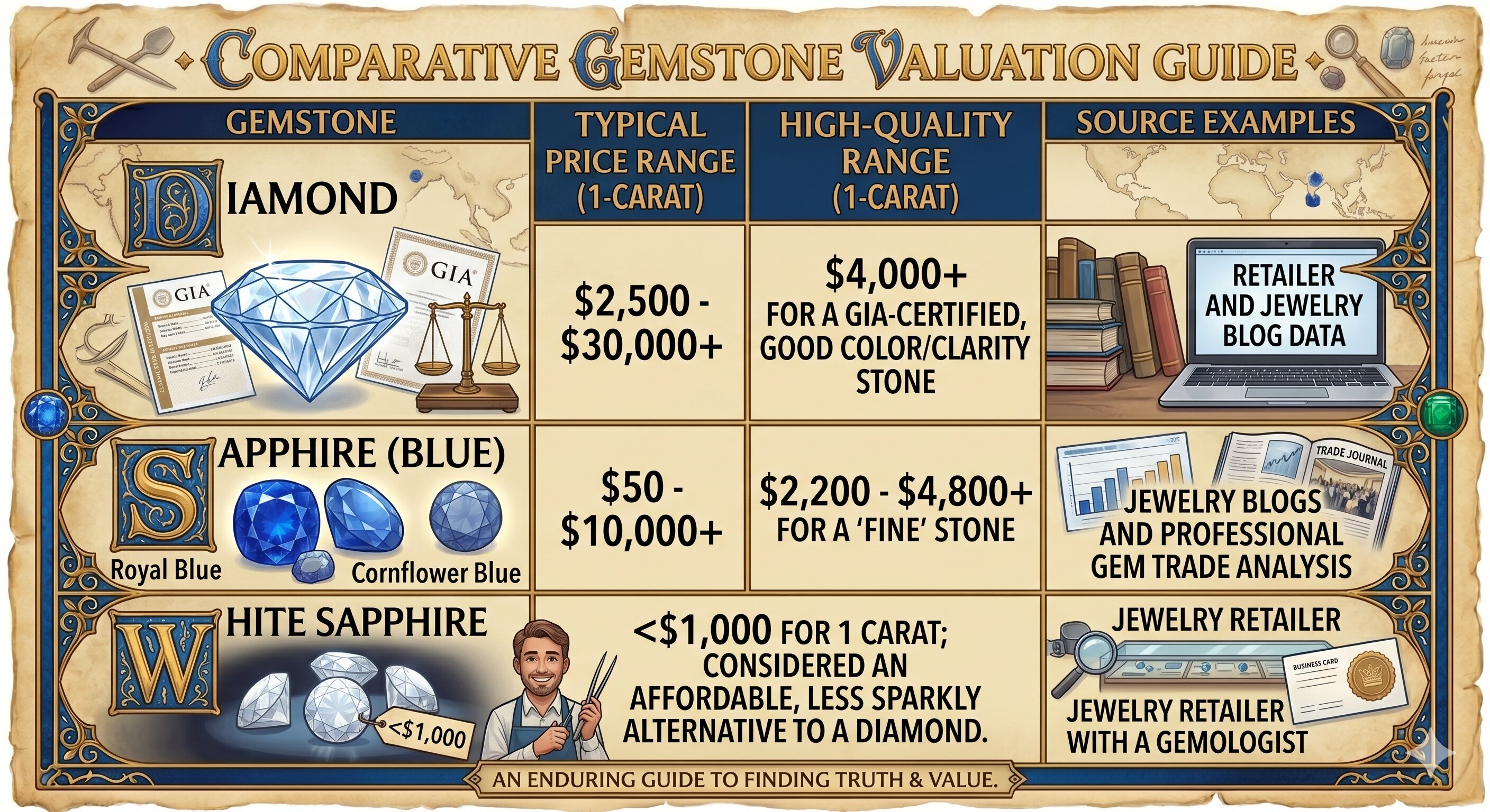comparison of price ranges